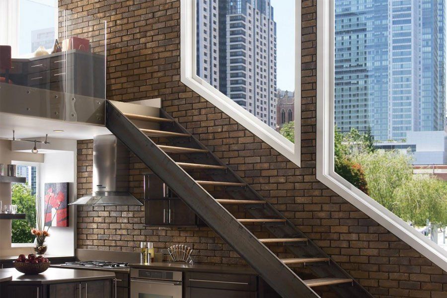 Eldorado Stone Riverbed Thin Brick Veneer Interior Wall