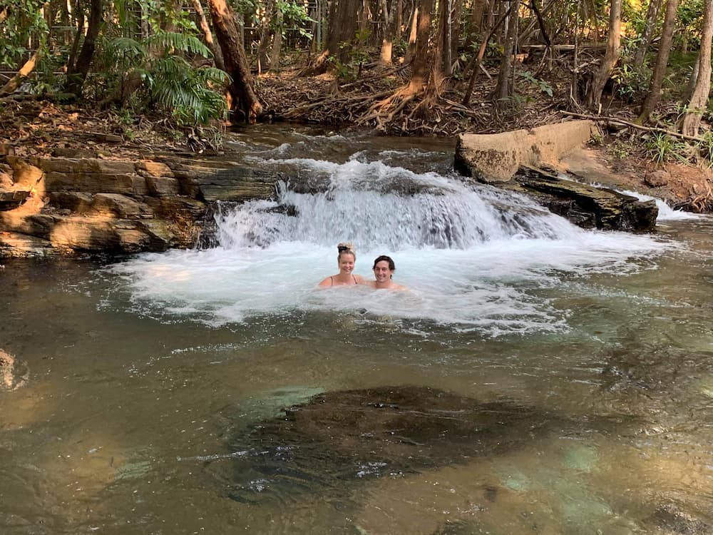 Tourists Enjoying their Dip in the River — Litchfield Budget Tours in Darwin City, NT