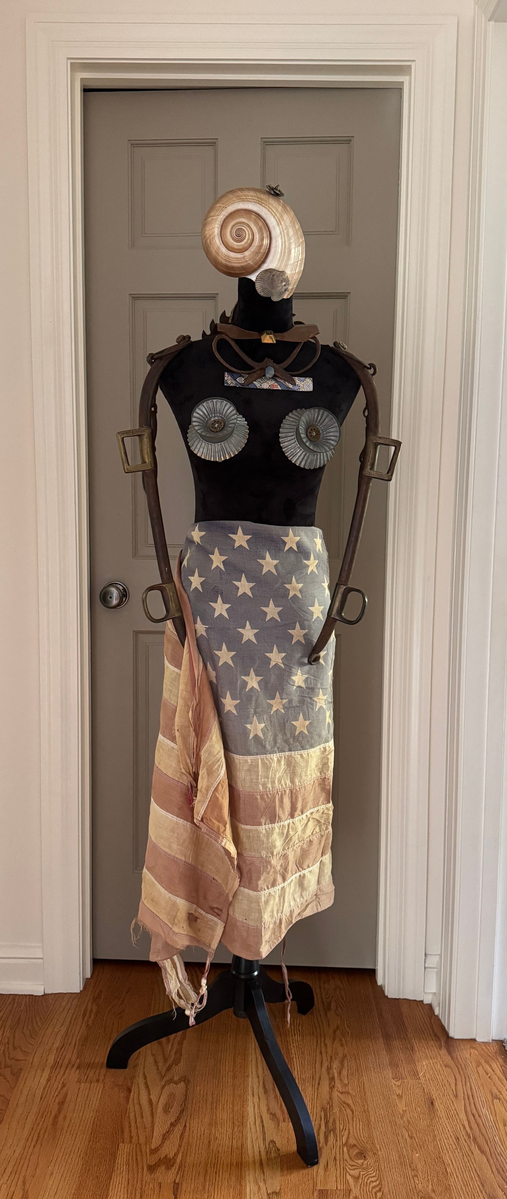 Monique Stauder's assemblage art - a metamorphic artistic creation in process - combining antiques, found objects and collected curios from around the world.