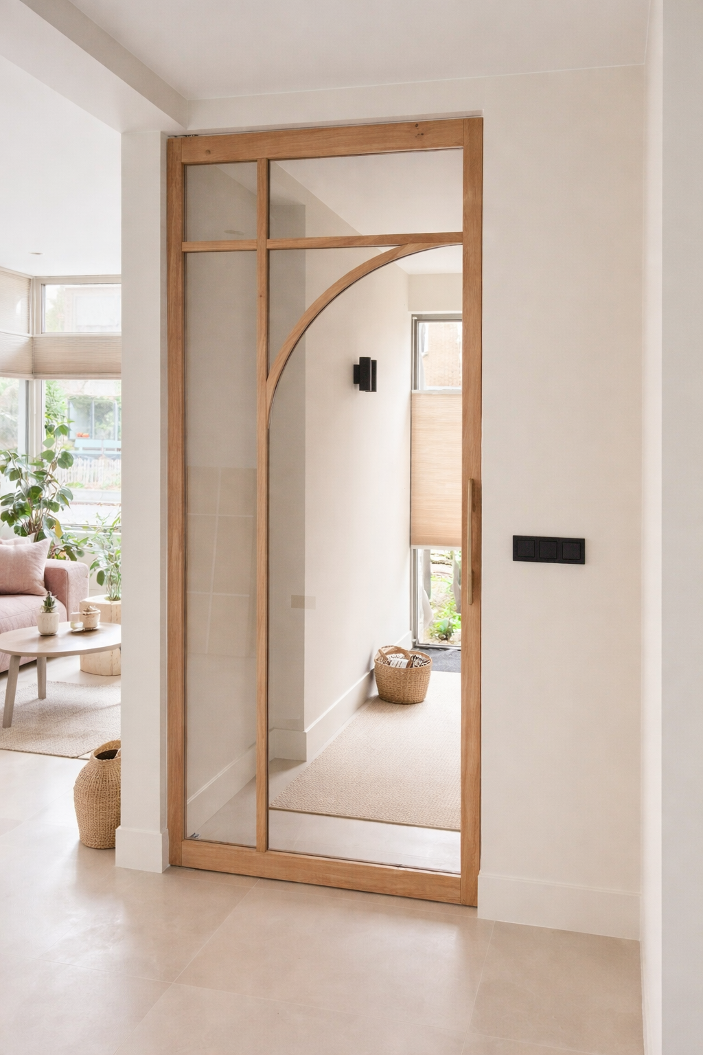 Massief eiken taatsdeur op maat gemaakt door Eikendeurmetglas in Numansdorp. Inclusief inmeten en montage