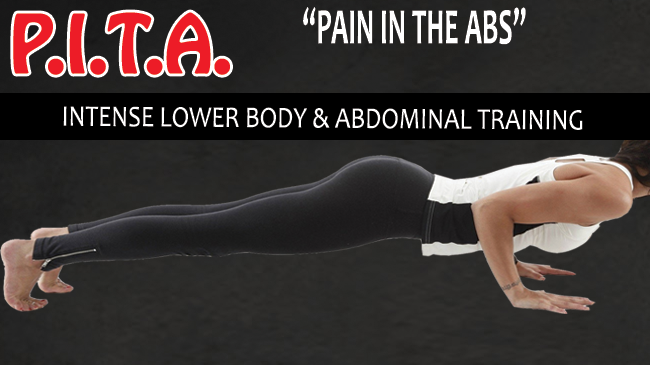 A woman is doing push ups with the words