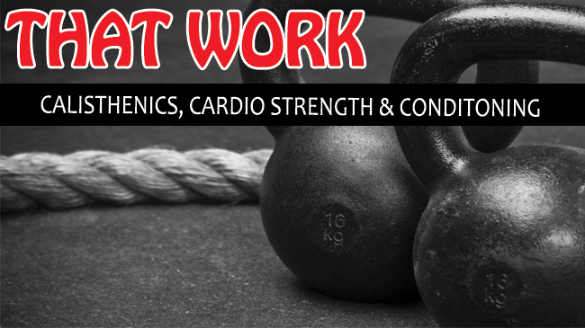 A poster for calisthenics cardio strength and conditioning