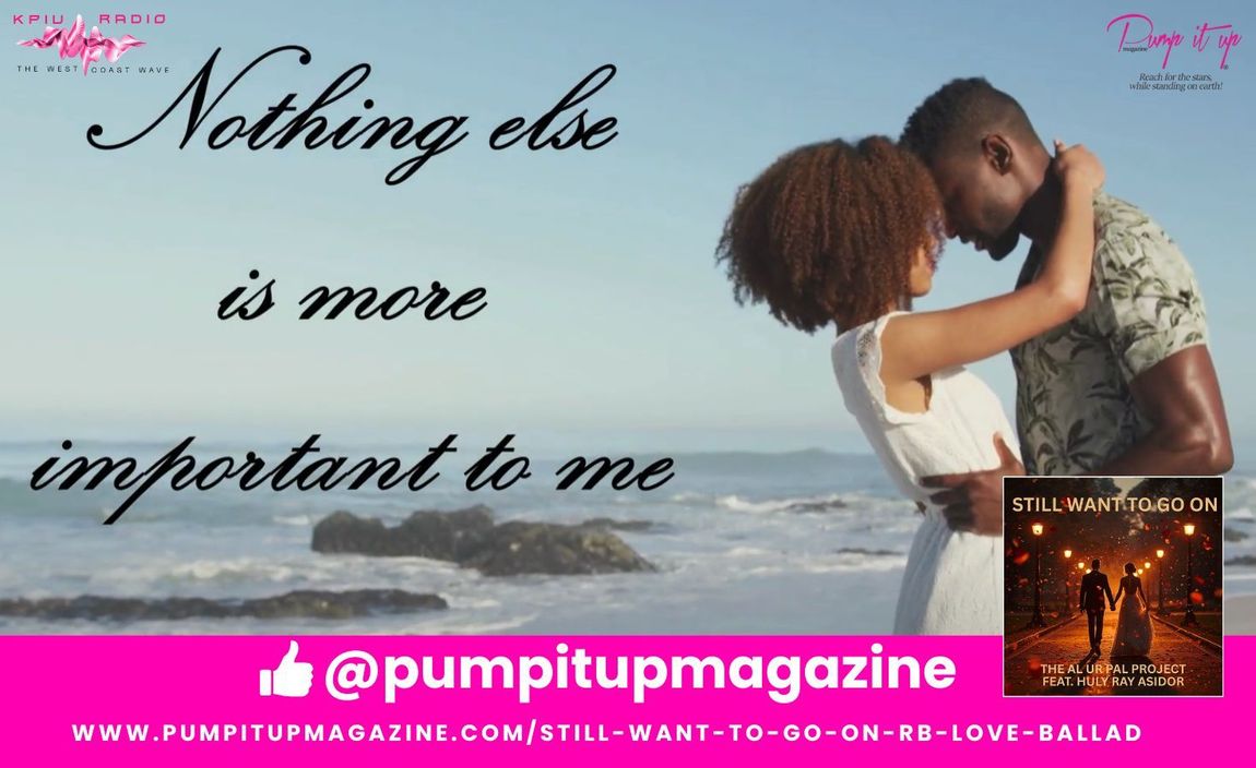 Couple embracing on a beach, text: 
