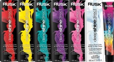 Six bottles of rusk deep shine direct hair color