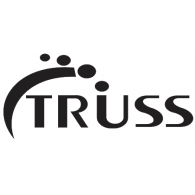 A black and white logo for truss on a white background.