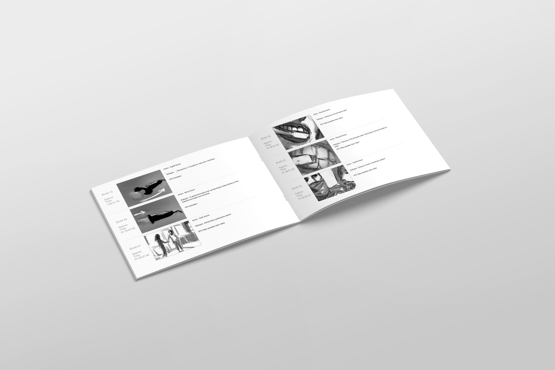 Open brochure with photos and text.