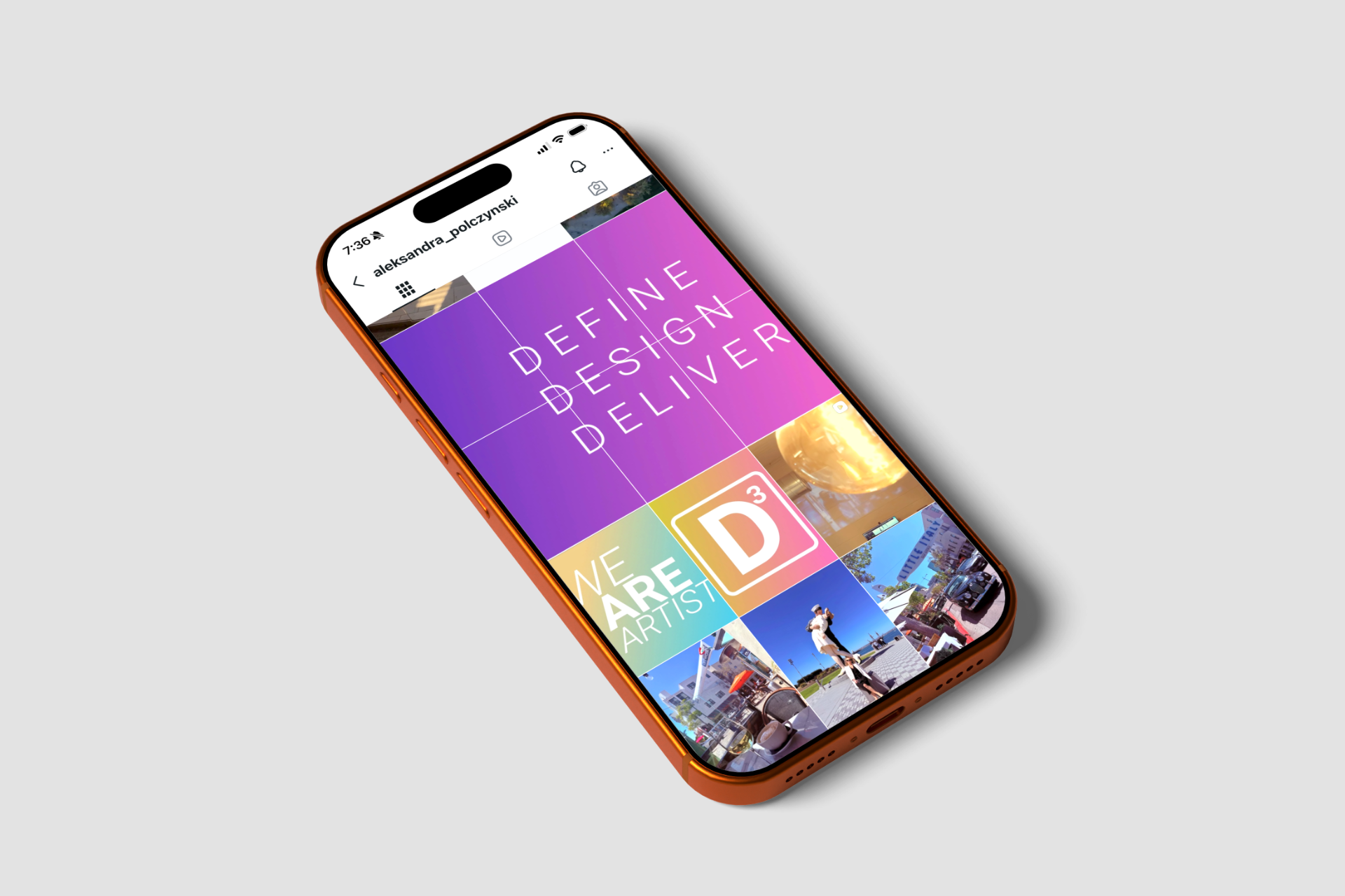 Smartphone mockup displaying a website with the text 