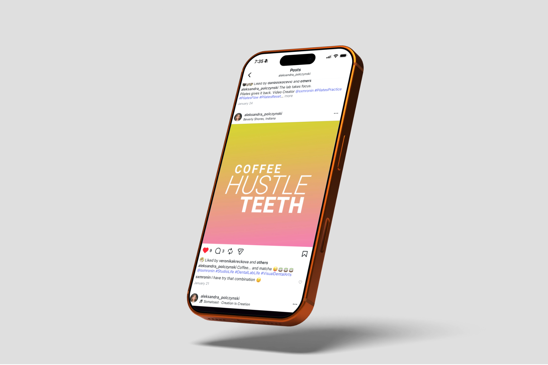 Smartphone displaying the words 