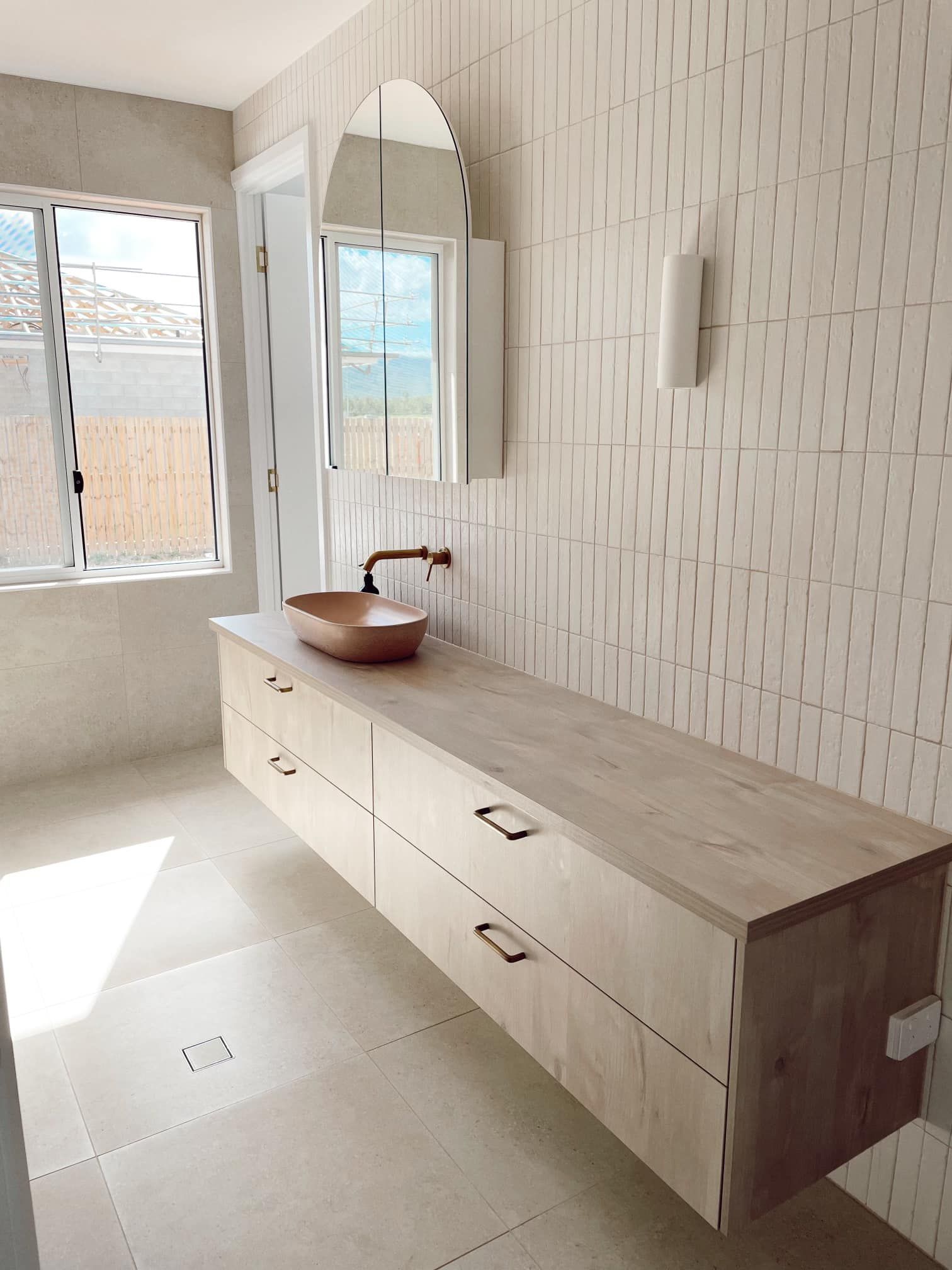 Wood Design Sink and Cabinet — Simon Bell Constructions in Alice River, QLD