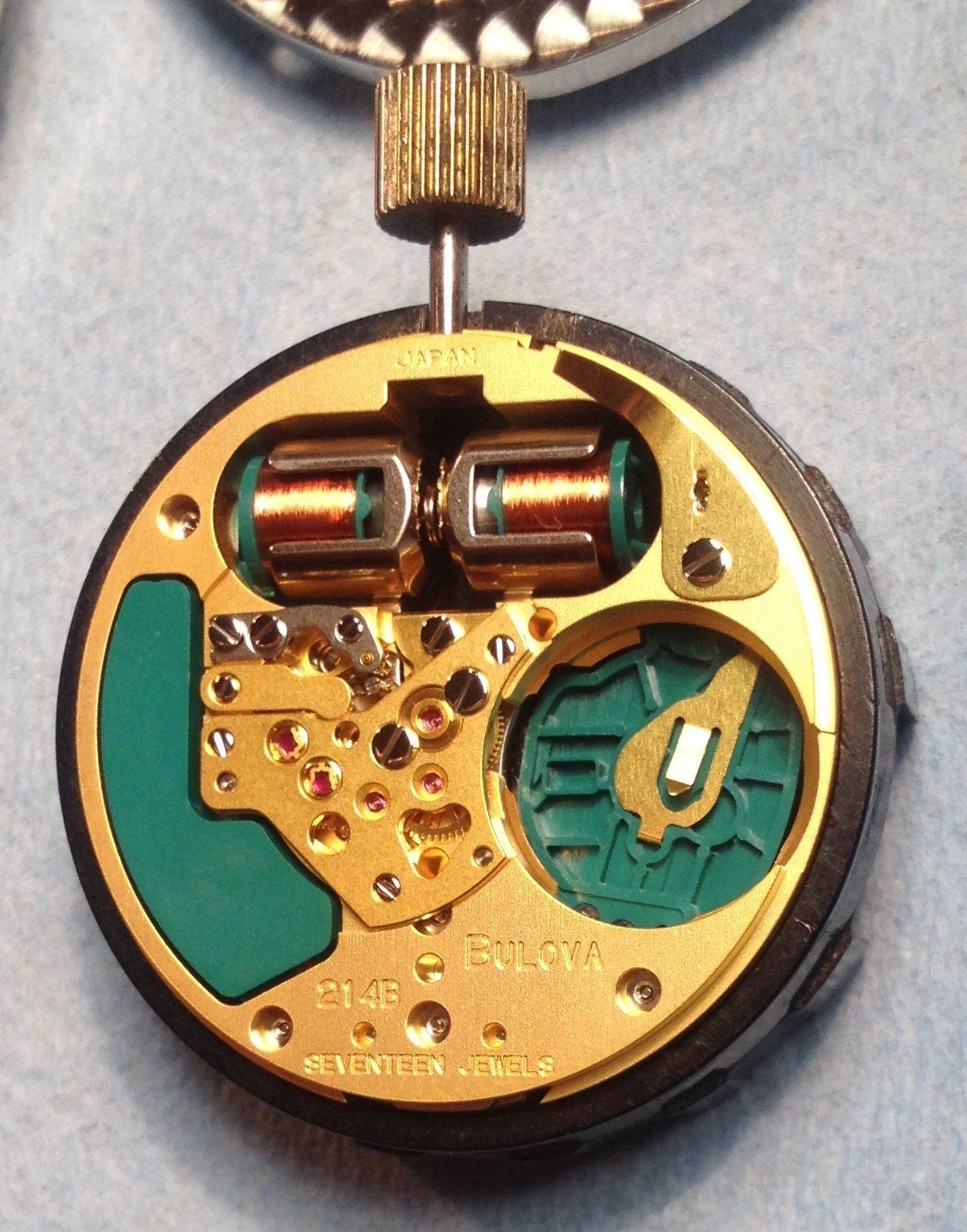 Accutron 50th anniversary spaceview  movement back Budget Accutron Service
