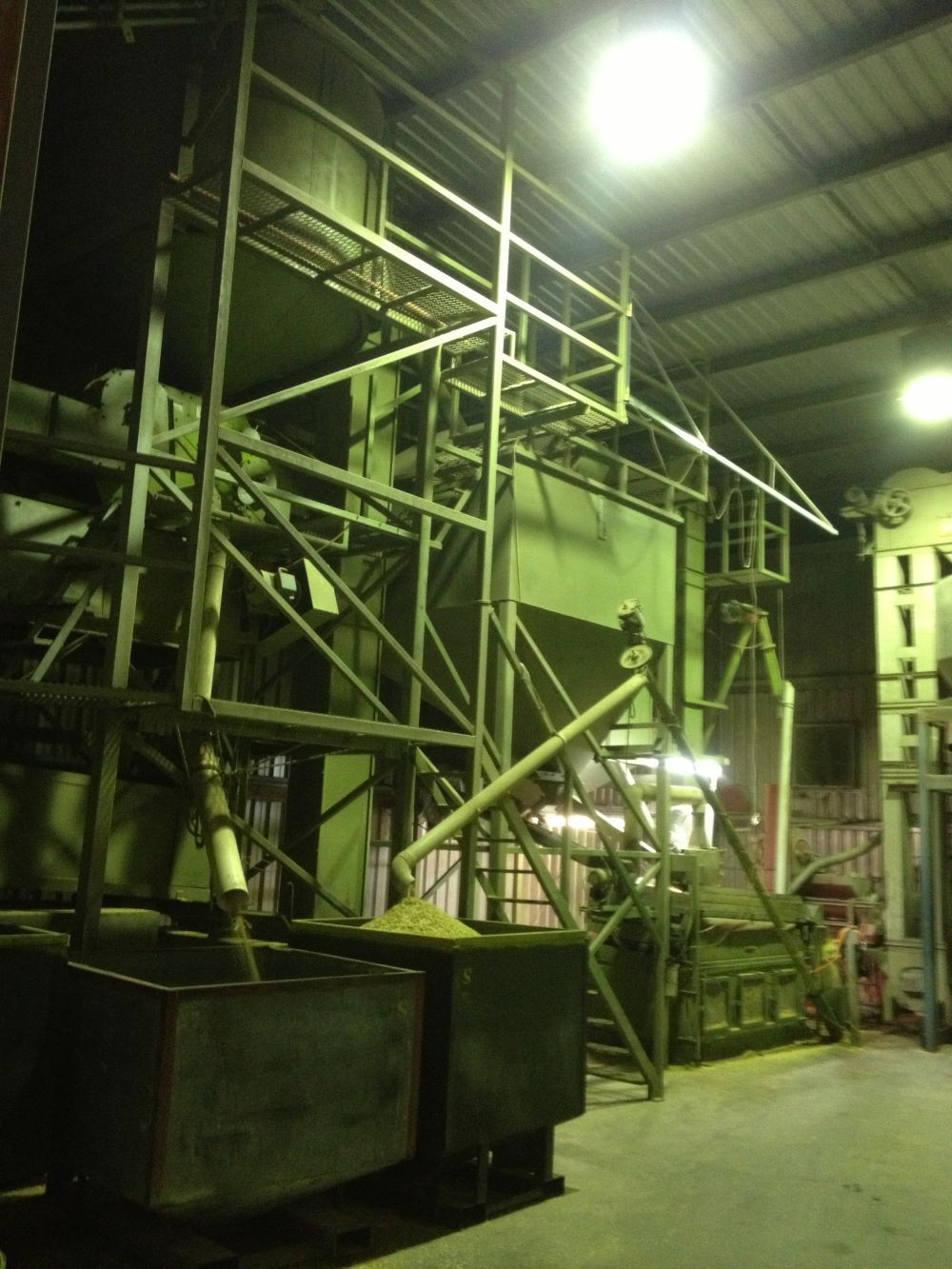 A Large Metal Structure With Stairs Leading Up to It — Wallamore Grading & Packaging In Quirindi, NSW