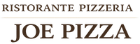 Logo per Ristorante Pizzeria Joe Pizza con testo marrone scuro su sfondo bianco.