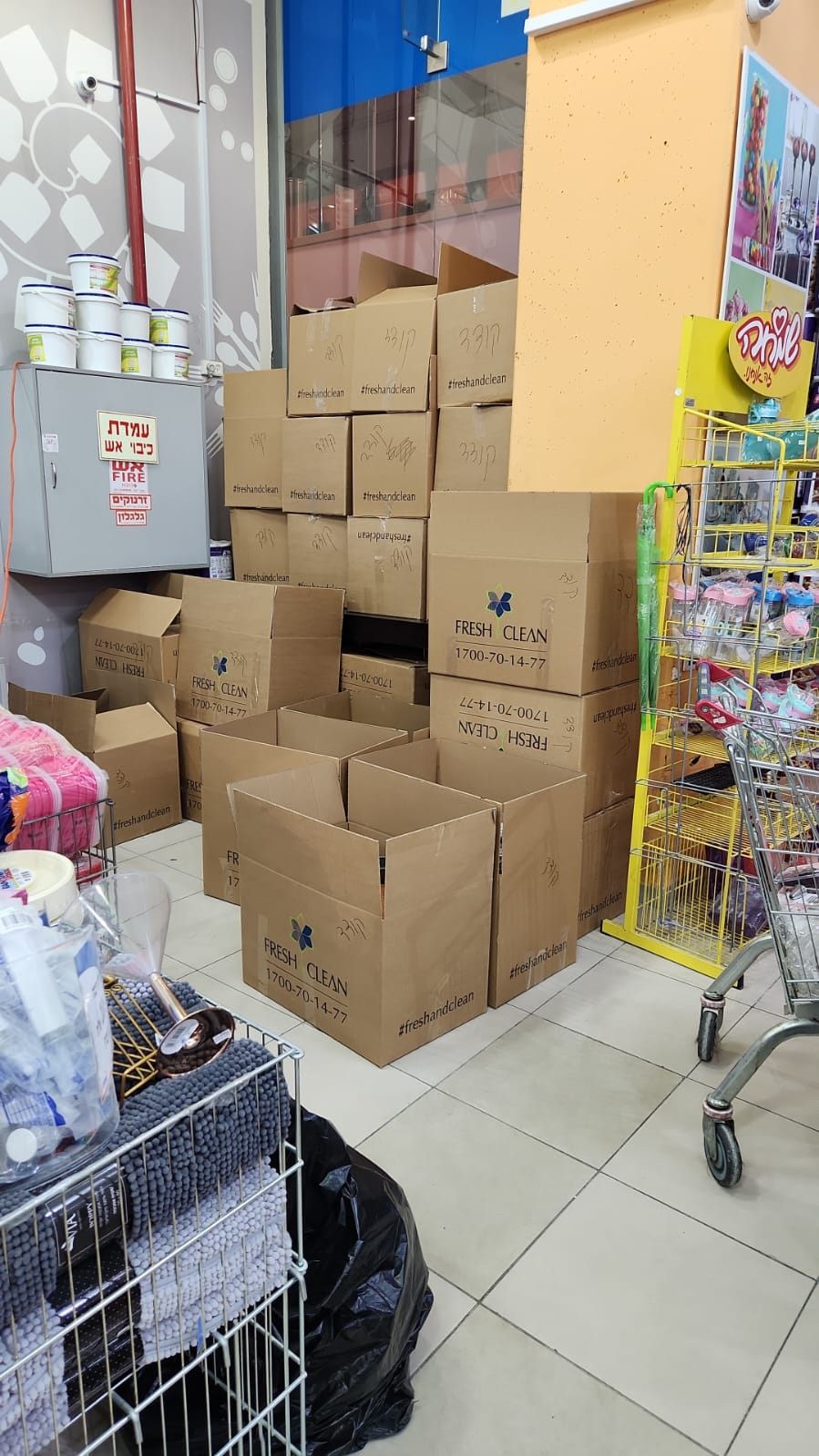 מיון ואריזת תכולה לאחר נזק שריפה