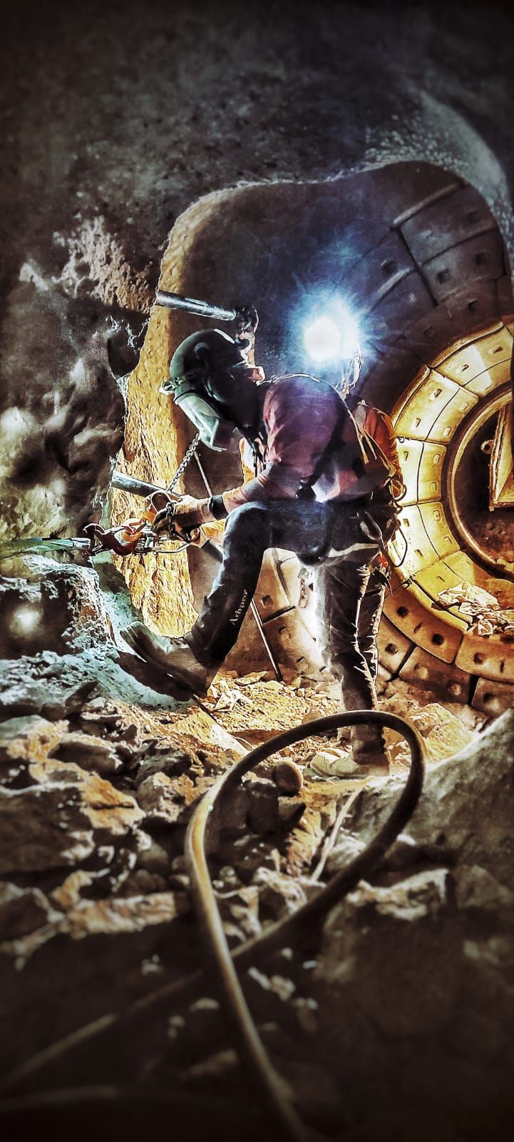 שחרור חומר תקוע מתוך סילואים באמצעות מוטות קרדוקס 
 ופיצוץ גז CO2 בלחץ