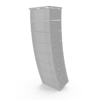 A stack of white boxes sitting on top of each other on a white surface.