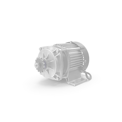 A 3d model of a motor on a white background.