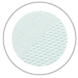 Light blue fabric swatch with textured diagonal lines and a bubble pattern.