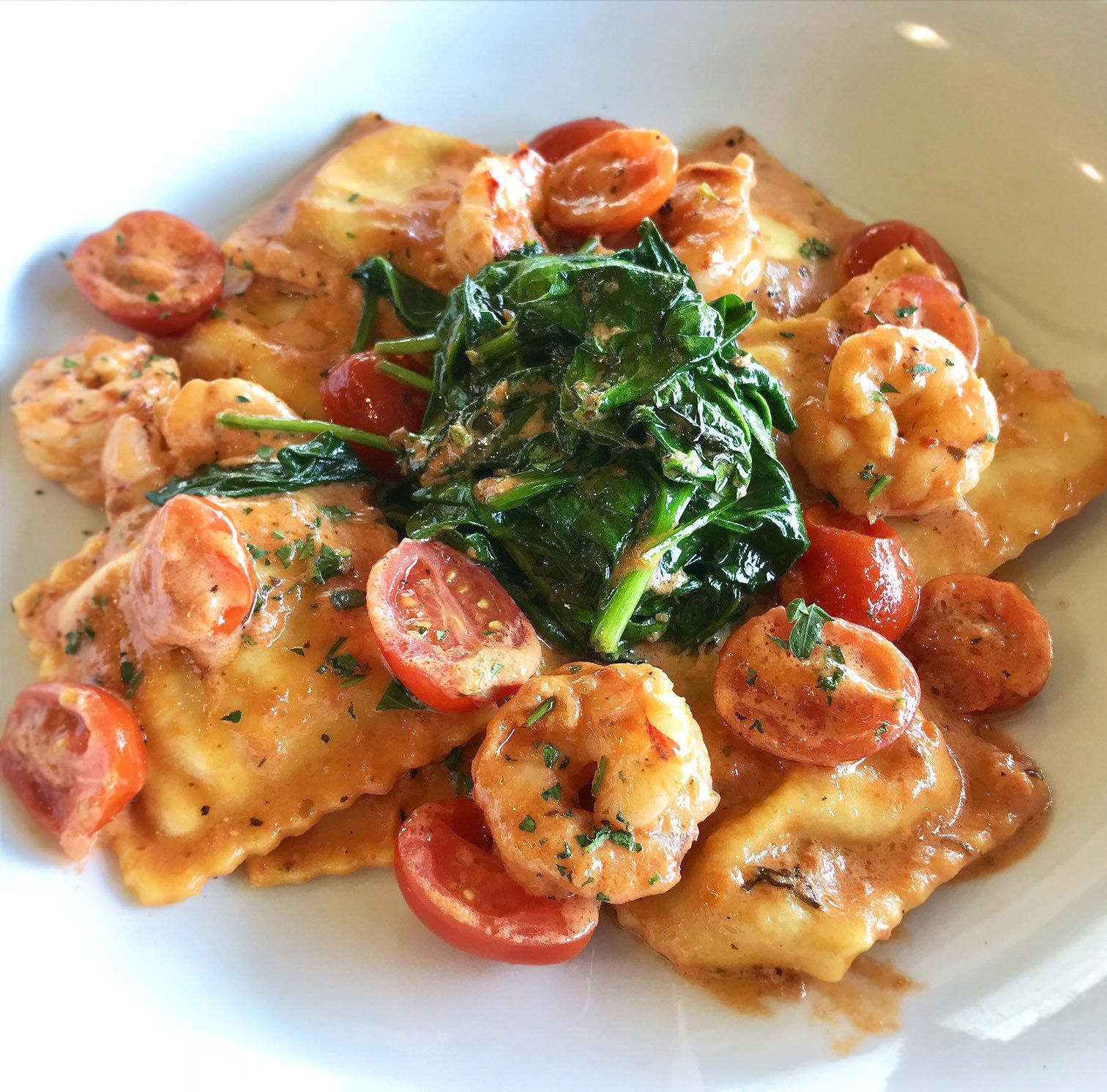 Image of lobster ravioli .