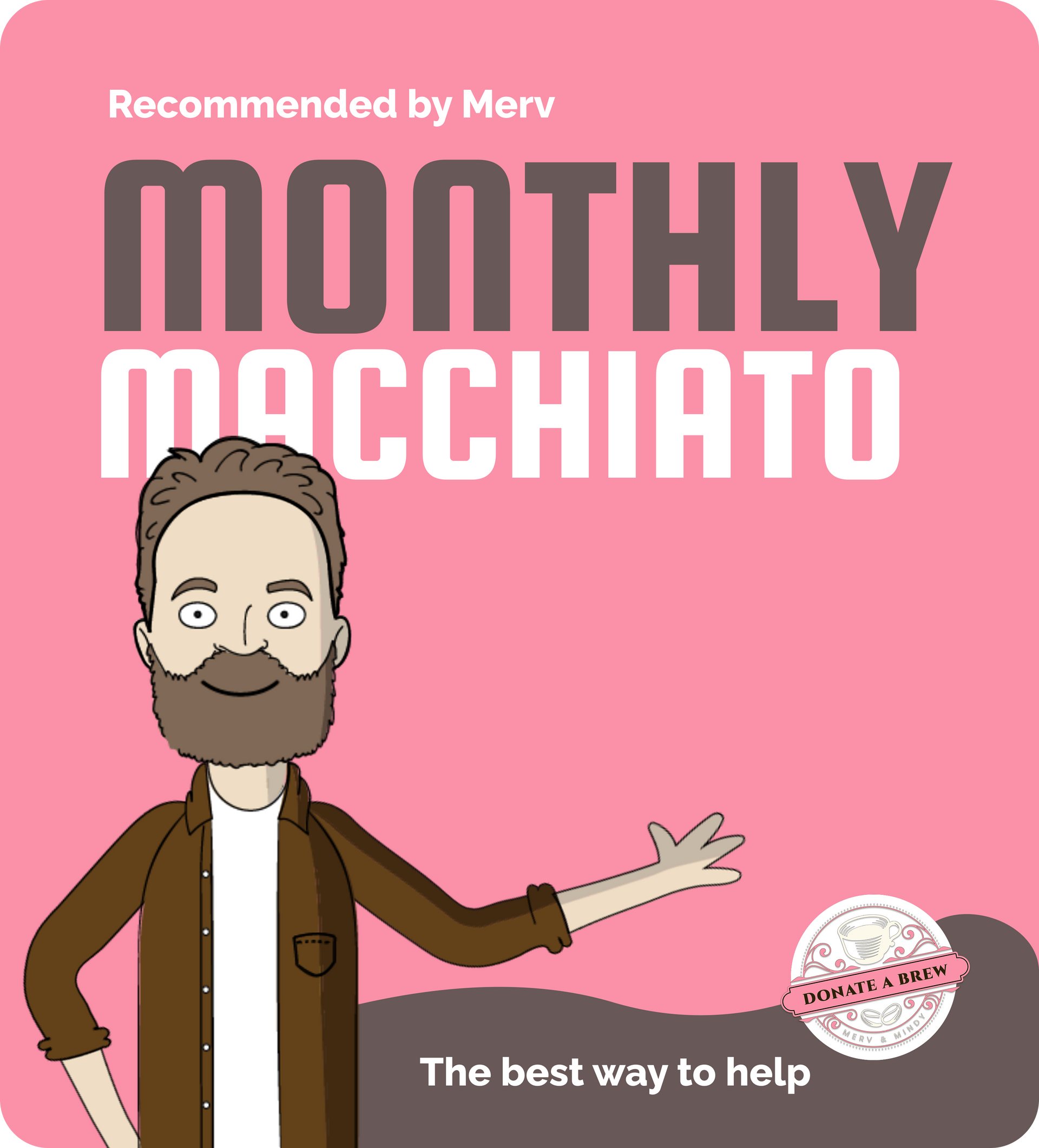 Cartoon man pointing at text 