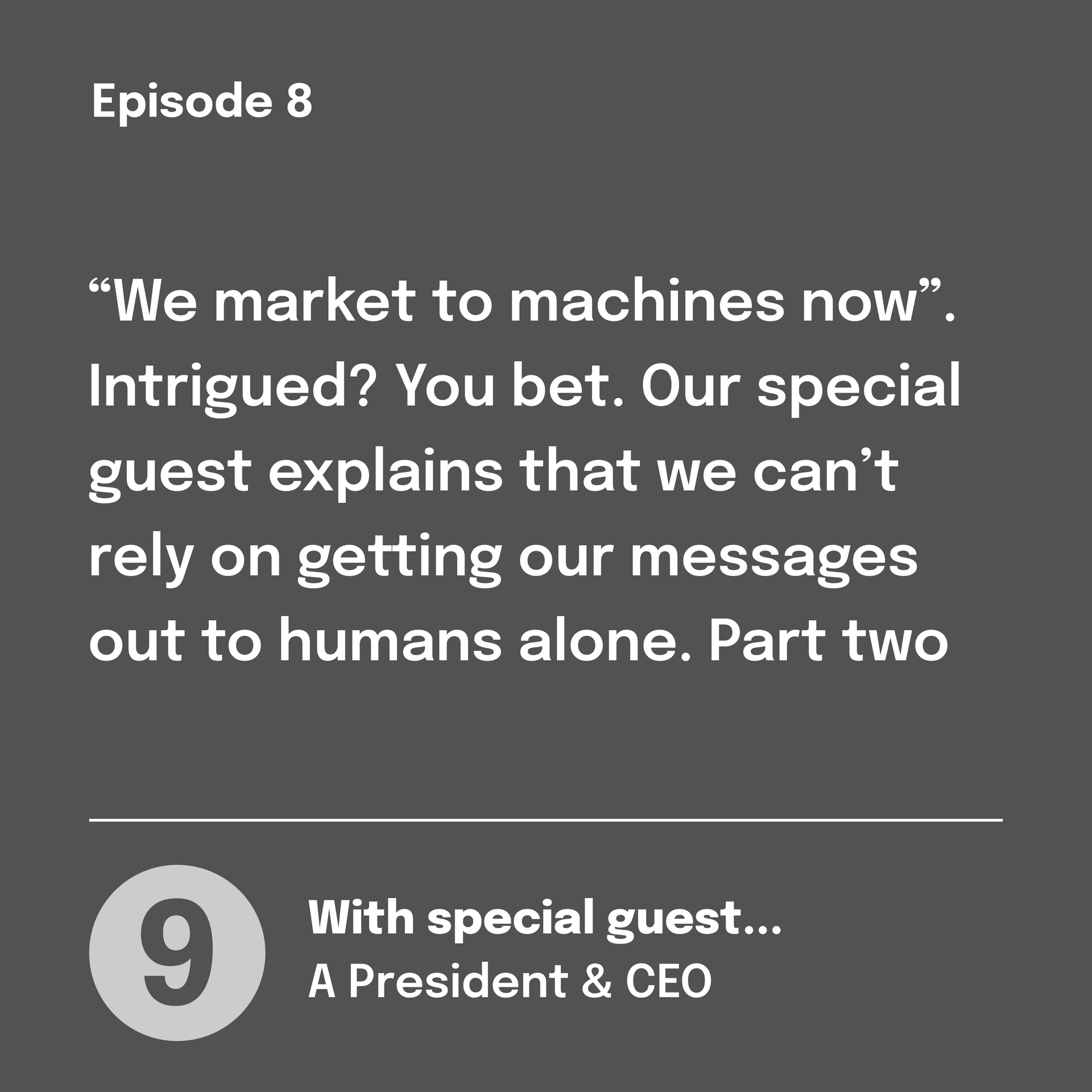 Podcast episode 8 teaser: 