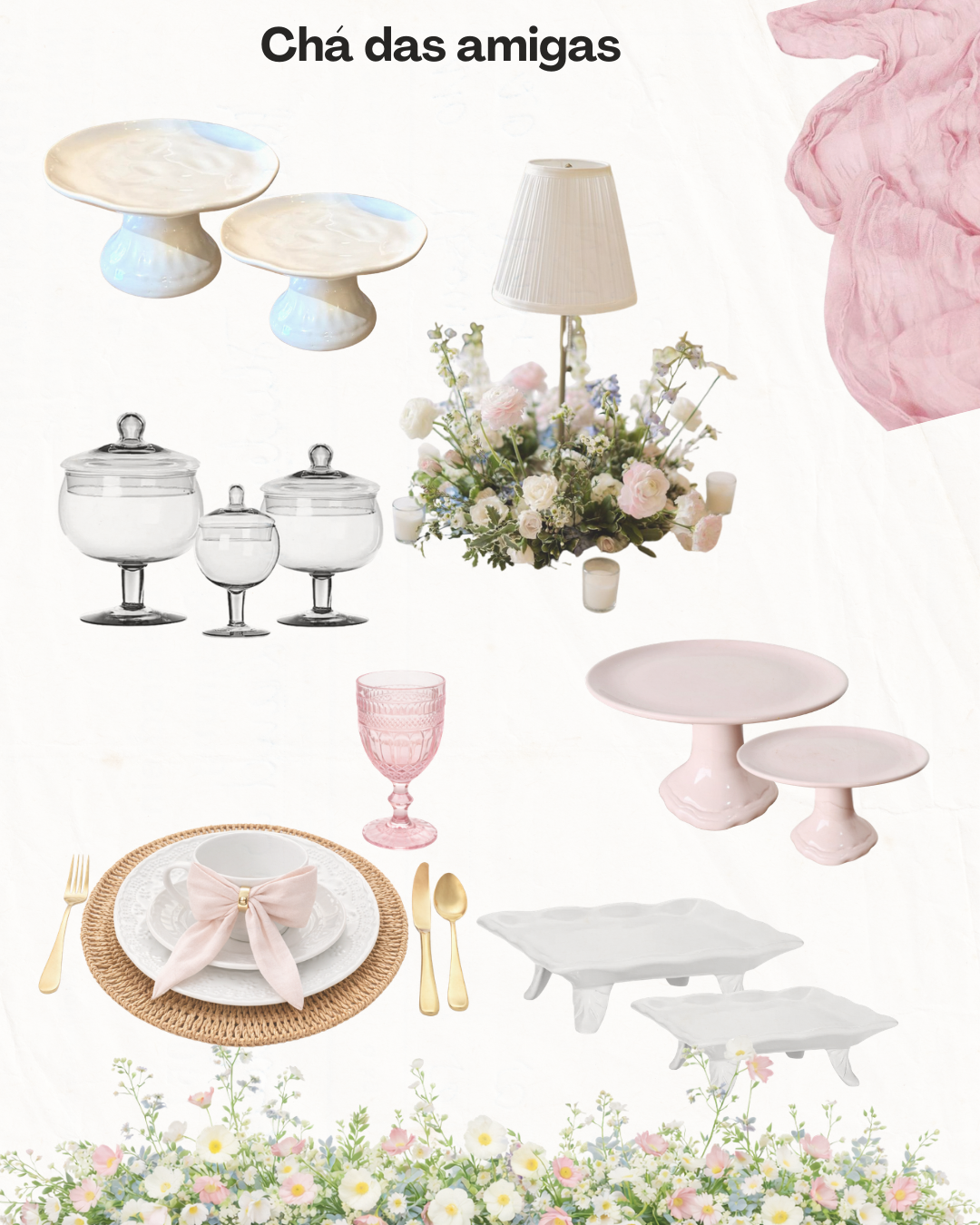 Colagem de decoração de festa 