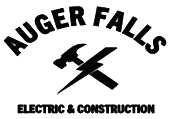 Auger Falls Electric & Construction logo with a hammer and lightning bolt crossing.