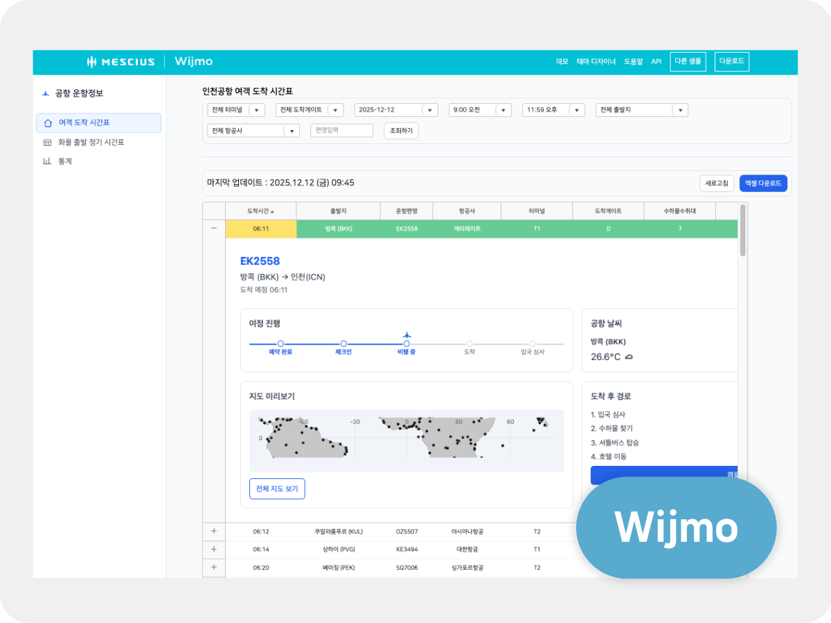 운항 정보 대시보드
