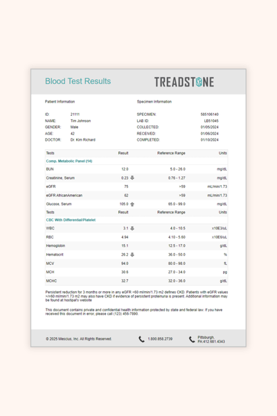 혈액 검사 결과 보고서