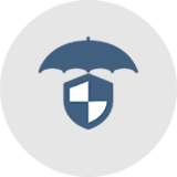 Shield With Umbrella Icon — Clarksville, AR — Phil Taylor Insurance Agency, Inc.
