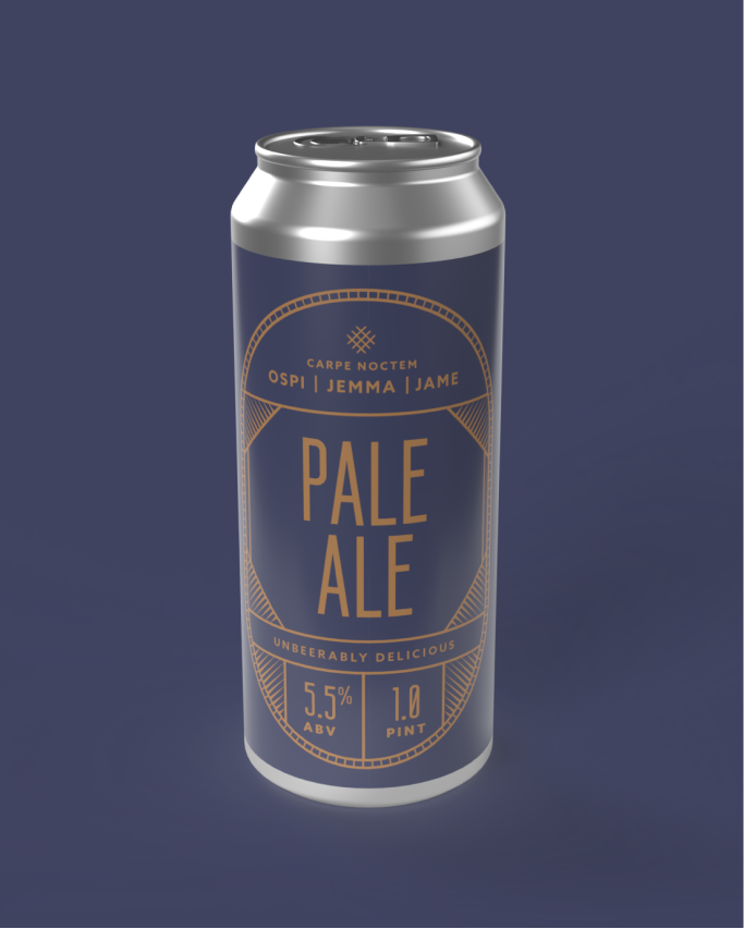 carpe noctum beer label design