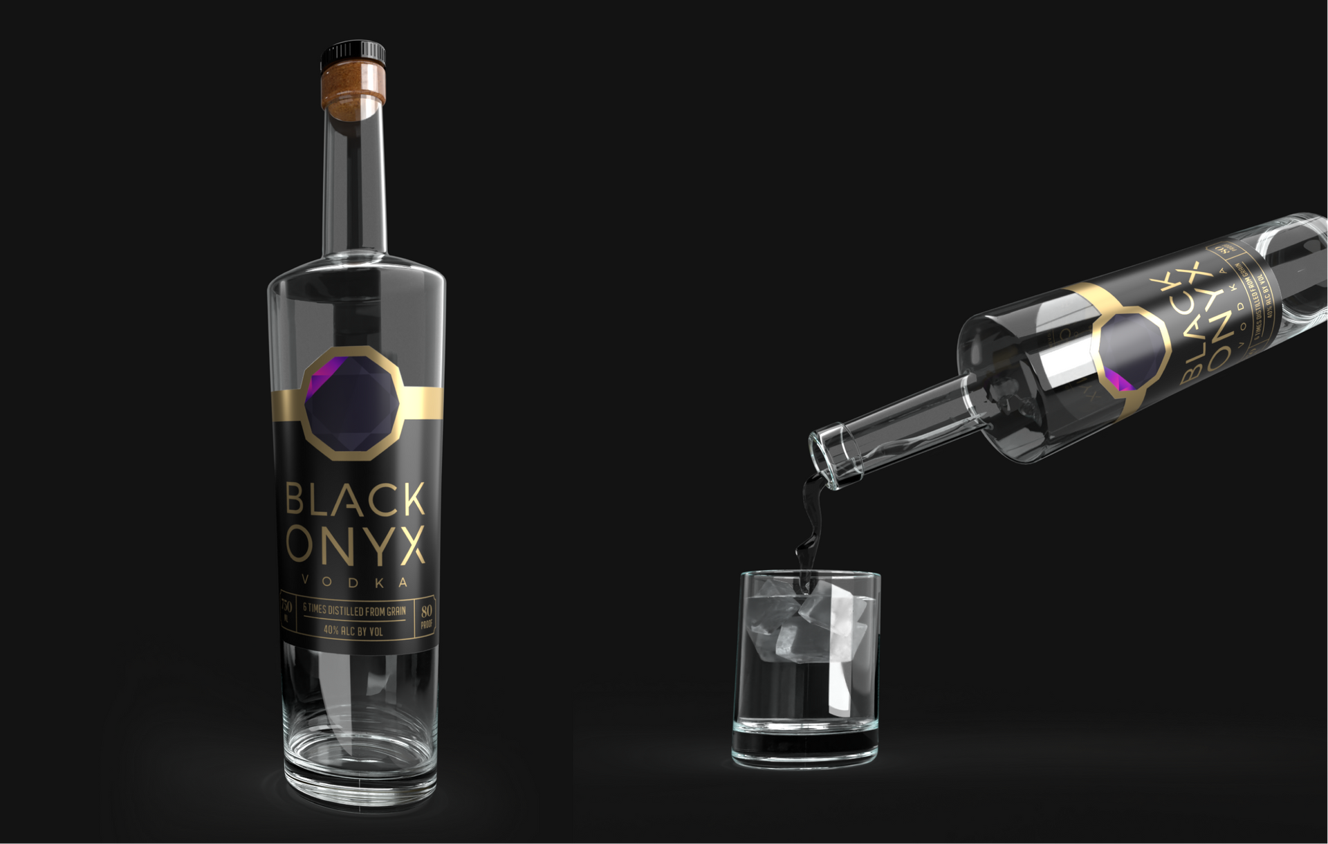 black onyx vodka design