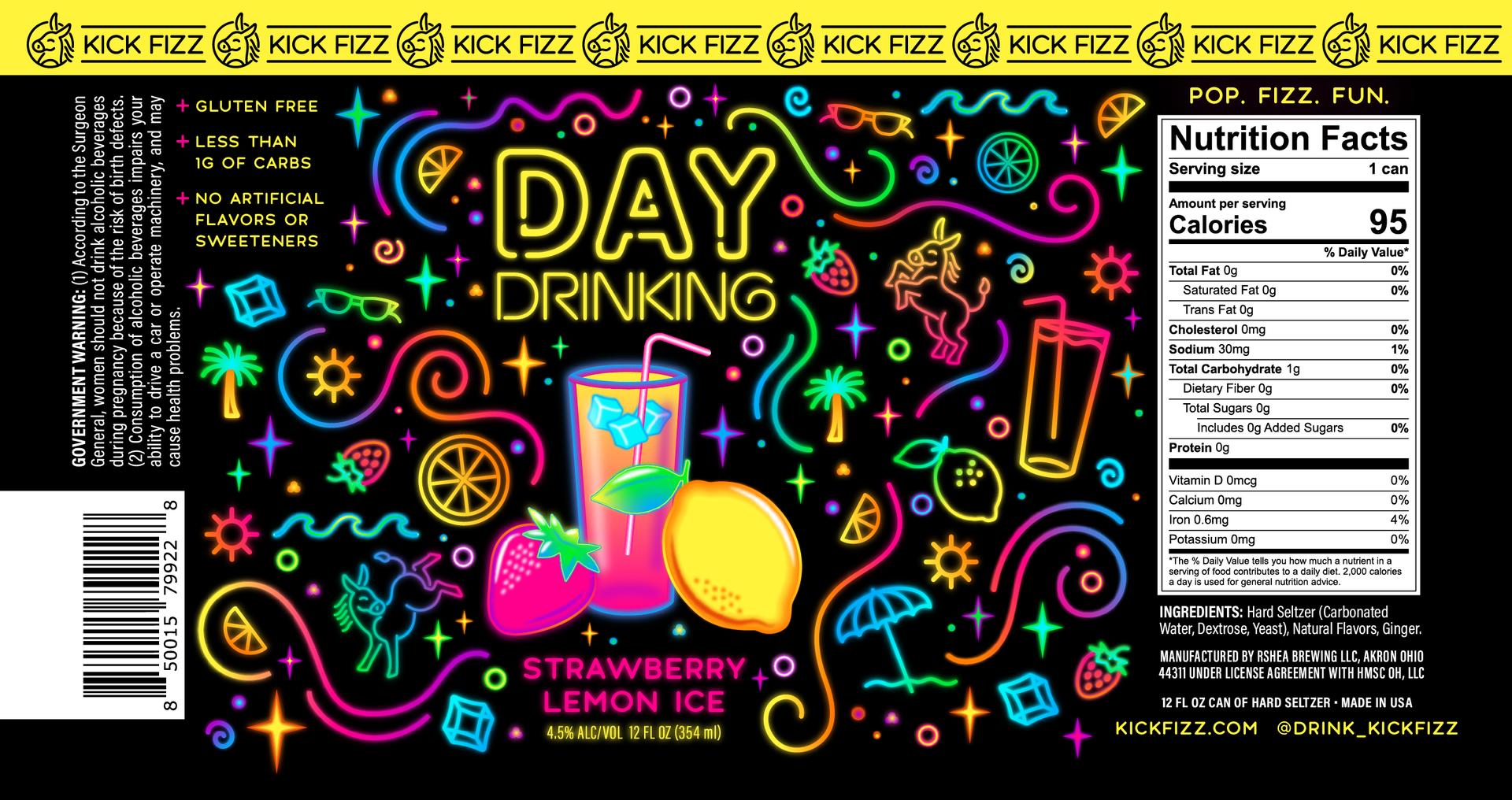 kickfizz label design