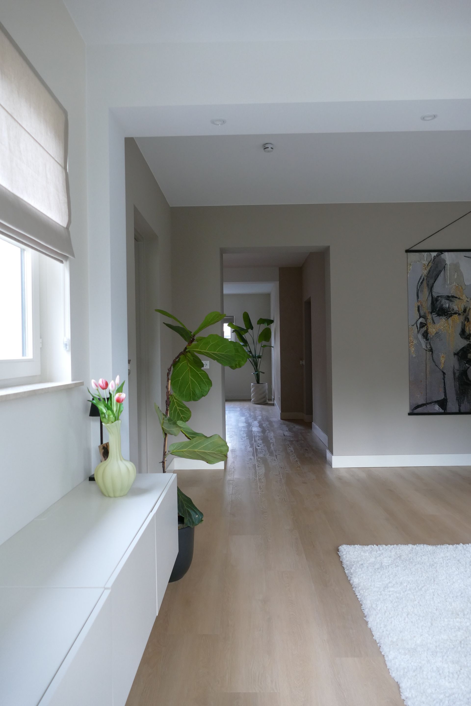 Doorkijkje. zichtlijn, van woonkamer naar keuken