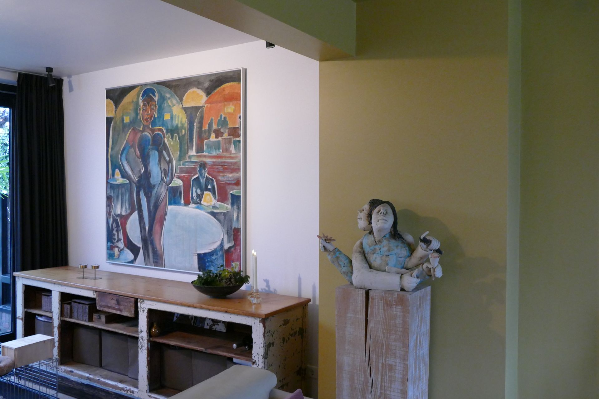 Kleuradvies in Horst, wonen met lef. doorkijken. Sjer Jacobs Beeld. Tv kamer