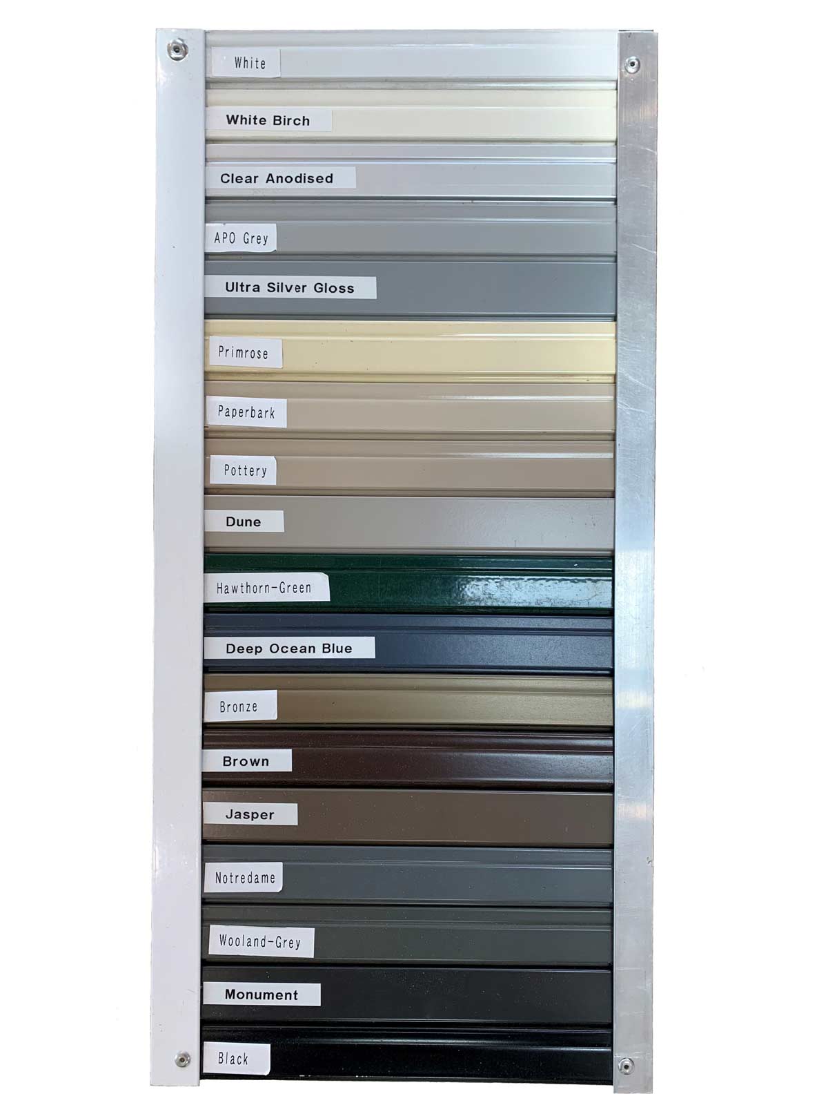 Various Flyscreen Colors