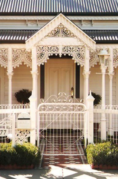 white fence in house entry