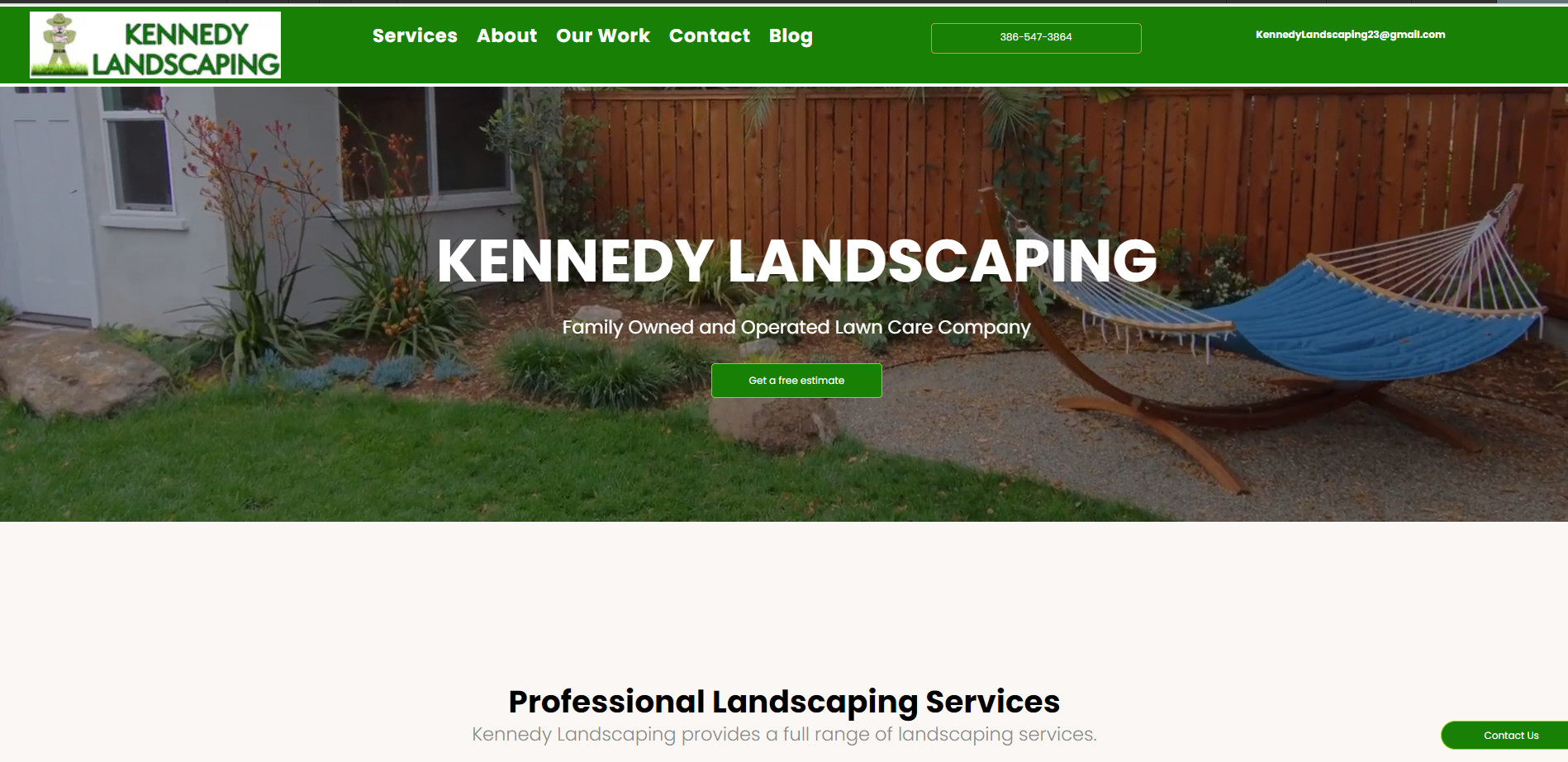 Kennedy Landscaping Website