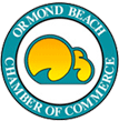 The logo for the ormond beach chamber of commerce