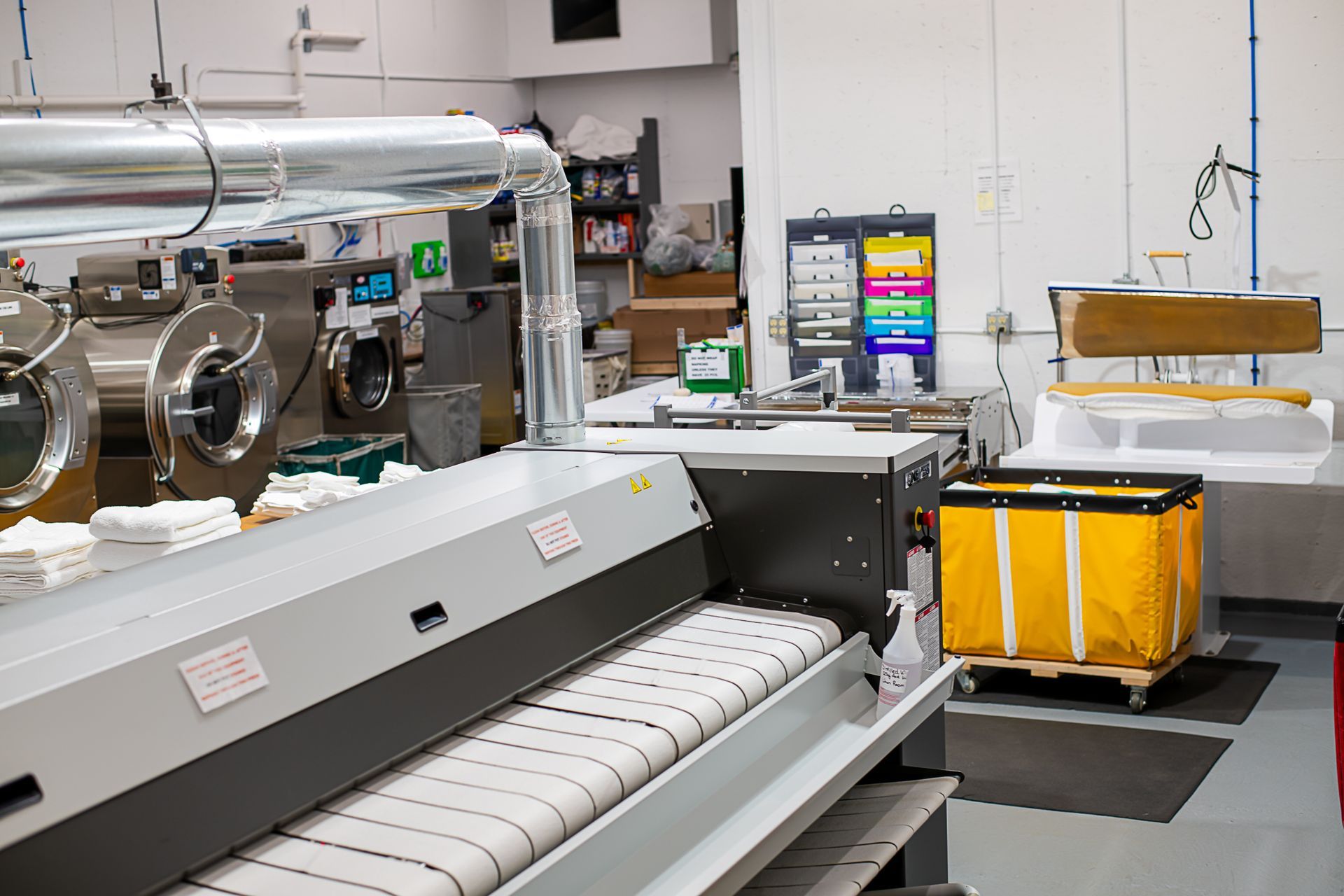 A large laundering machine