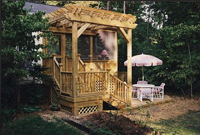 Stylish Pool Deck and Pool House in Wake Forest, NC