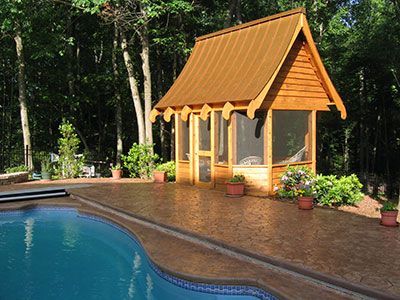 Artistic Archway Covering Hot Tub in Wake Forest, NC