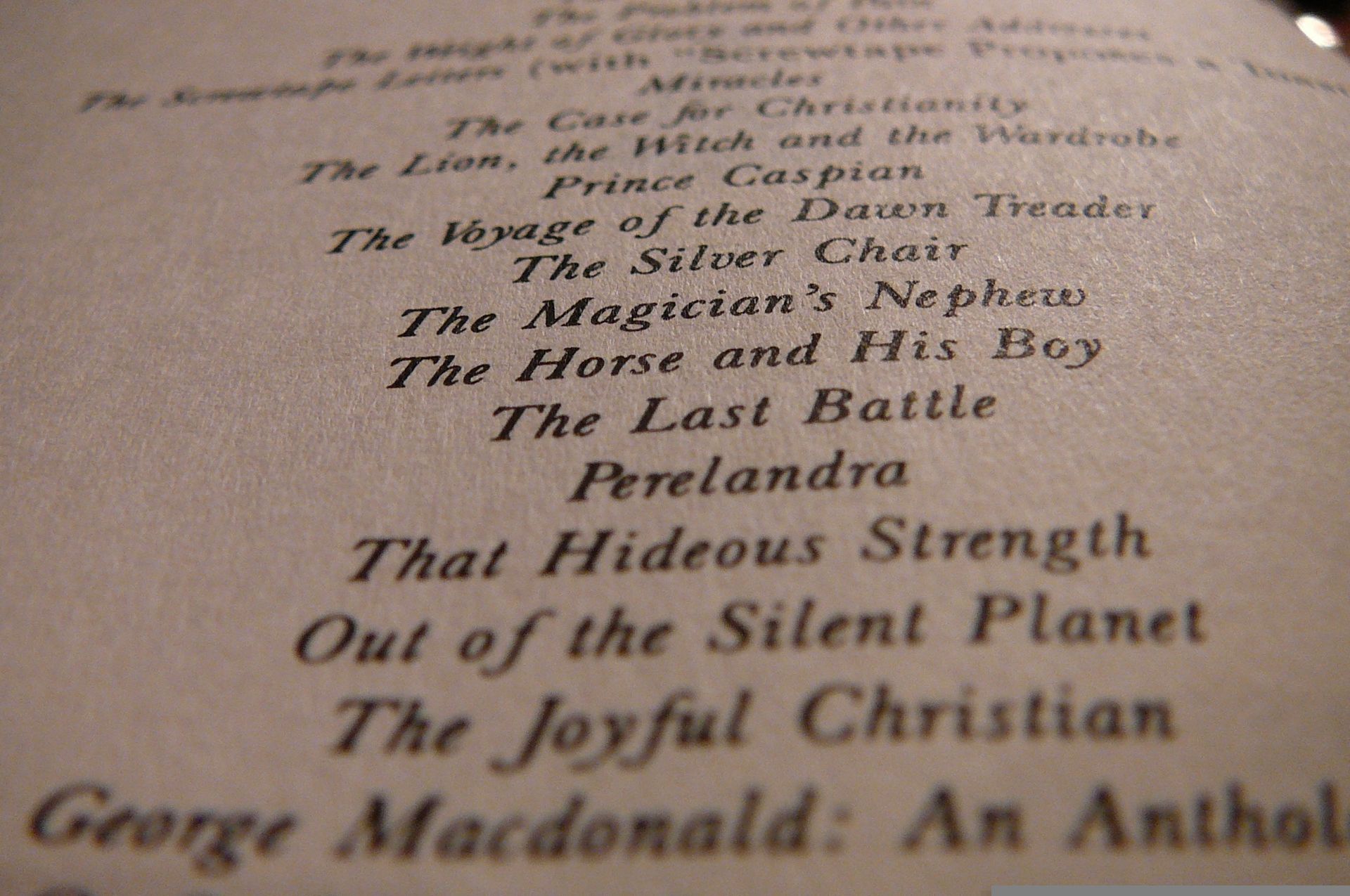 List of CS Lewis's book titles. Image is part of the blog post for Amity Digital Marketing LLC.