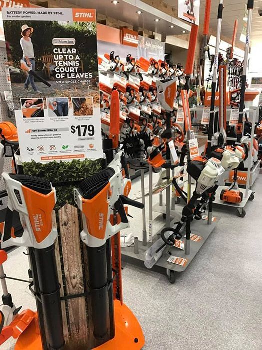 A STIHL Display In A Store — Ken Matthews Auto & Mower Centre In Ulladulla, NSW