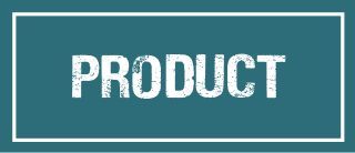 The word product is written in white letters on a blue background.