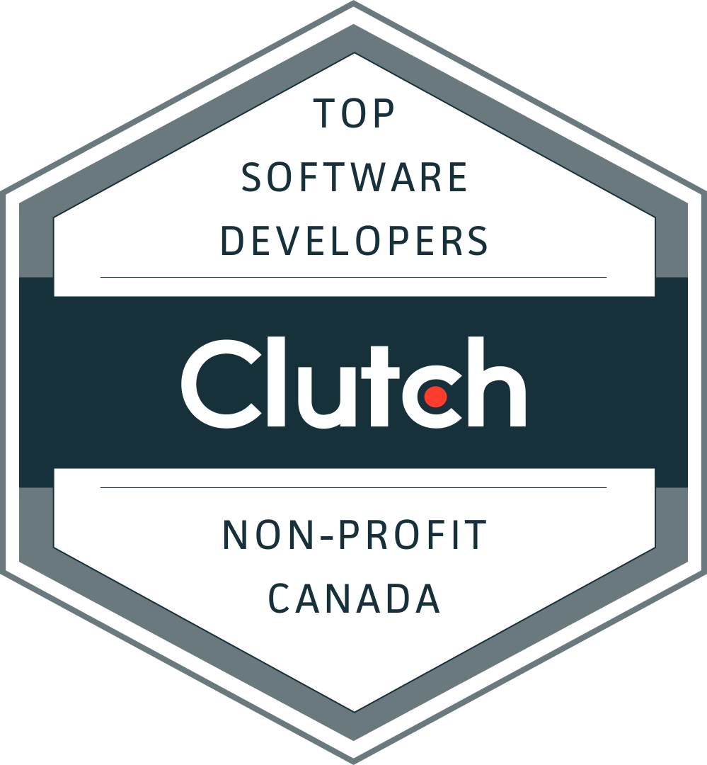 it is a badge that says `` top software developers clutch non-profit canada '' .
