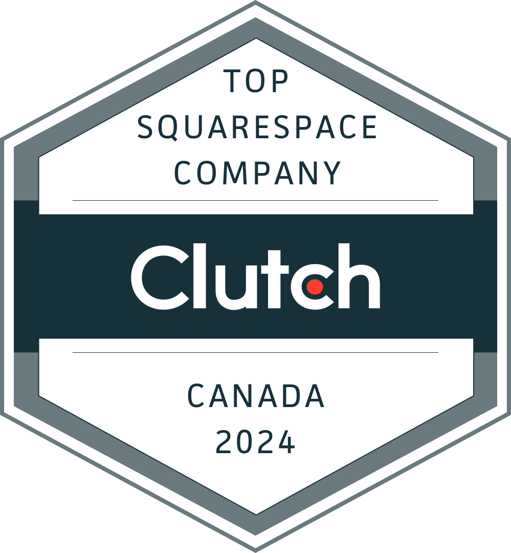 it is a badge that says `` top squarespace company clutch canada 2024 '' .