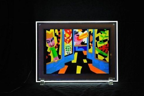 insegna luminosa cornice quandro