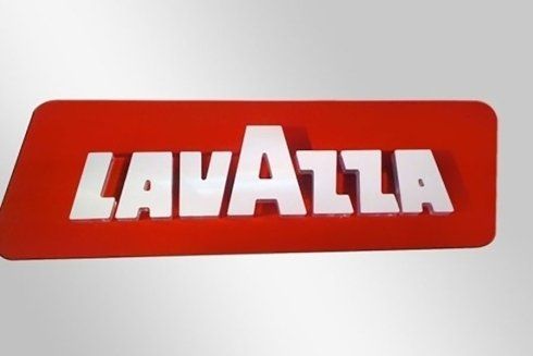realizzazione logo lavazza targa 3 d