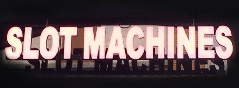 insegna plex luminosa slot machines