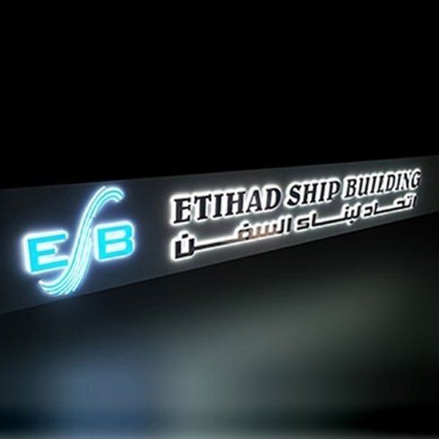 ETHAD lighted letter signs